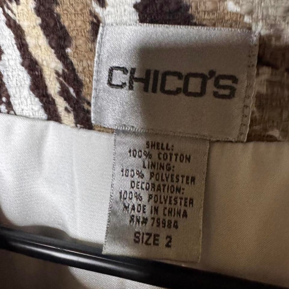 Chico's embroidered floral jacket with bell sleeves. Size: 2 #boho #floral - Picture 2 of 4